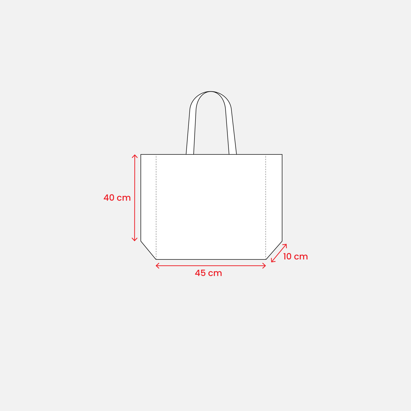 Shopper con soffietto in PP laminato 120 g/m2, manici lunghi a nastro