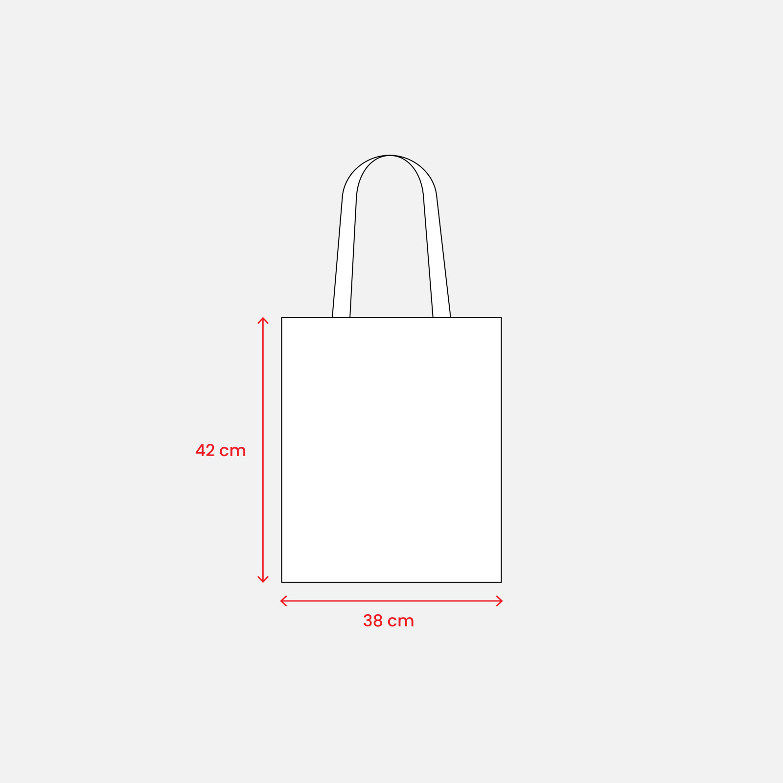 Borsa shopper a tinta unita in cotone riciclato da 140 g/m2. È certificata GRS