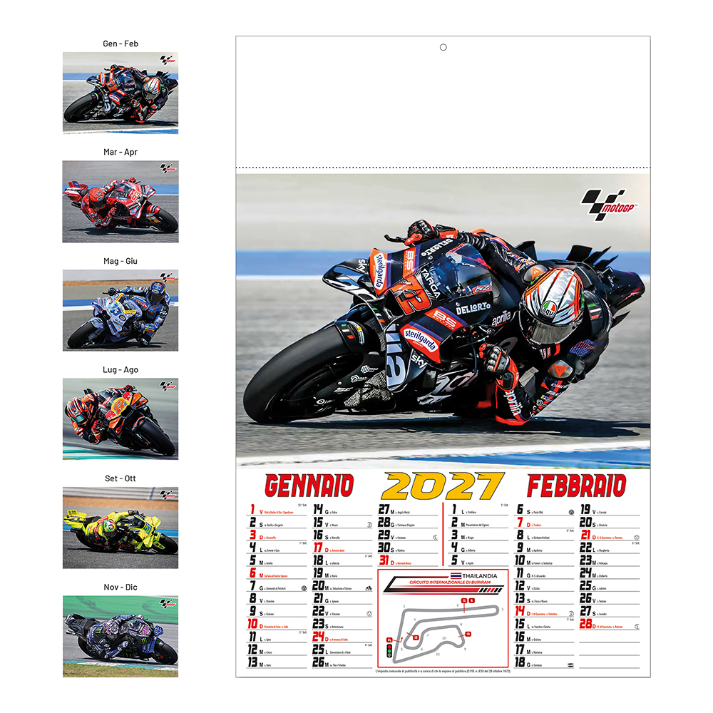 Calendario 2027 da parete mensile, 6 fogli illustrati in carta patinata da 130 g/m