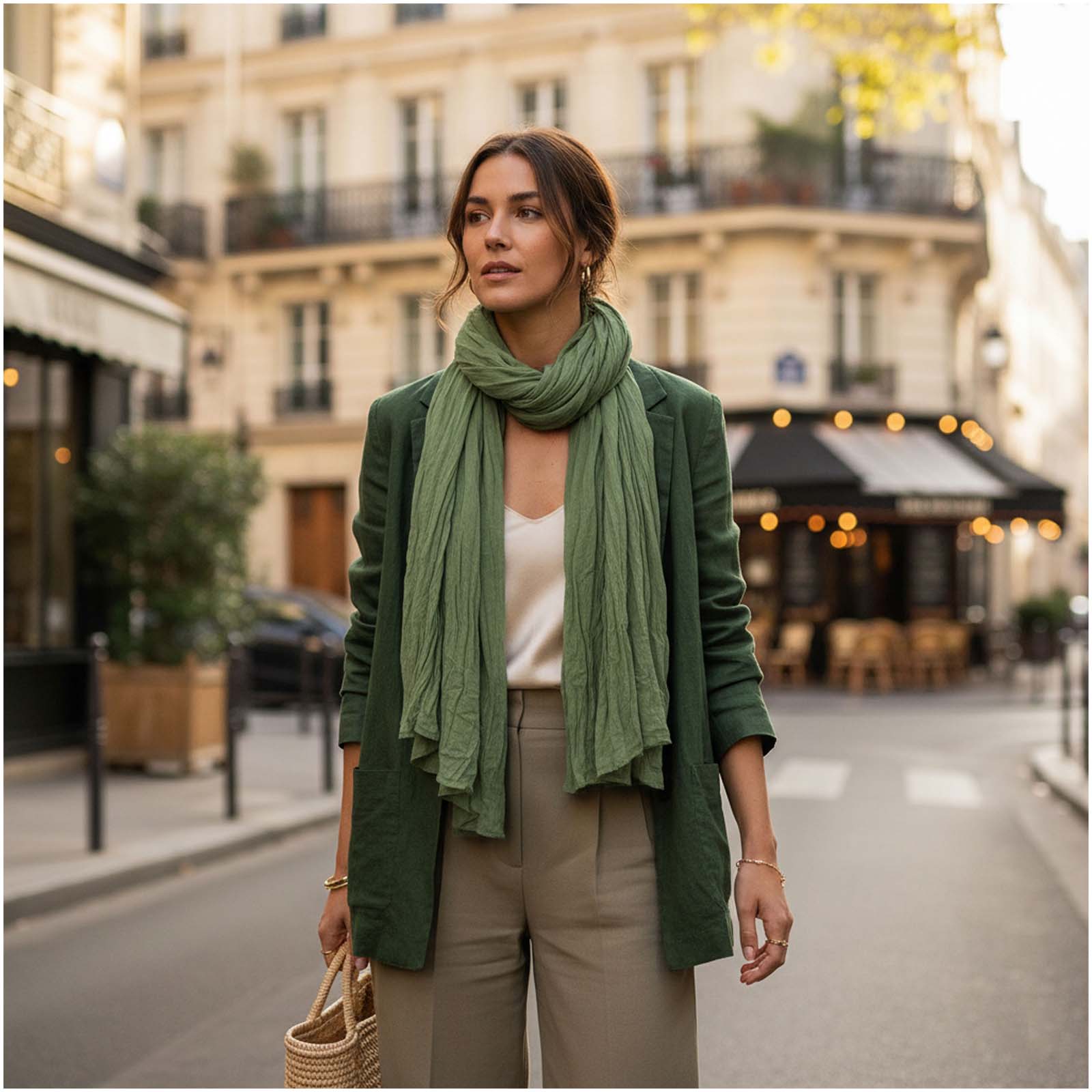 Sciarpa 110 x 200 cm Citizen Green Lawrence