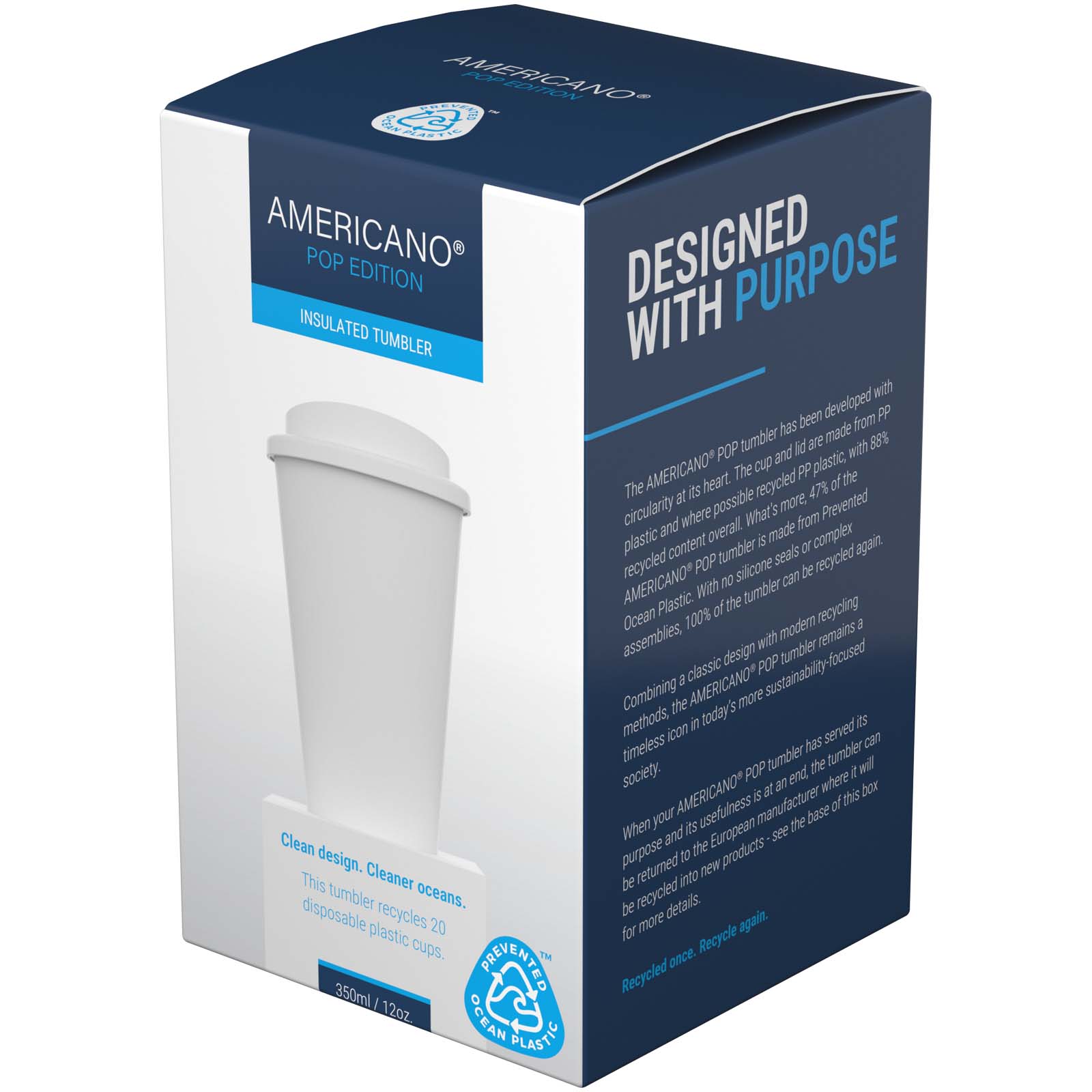 Bicchiere isolato Brite-Americano® POP da 350 ml con coperchio ermetico
