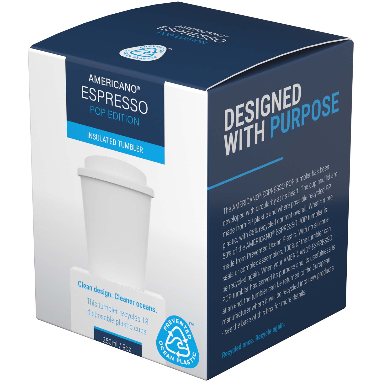 Americano® Espresso POP 250 ml tumbler con coperchio antiversamento