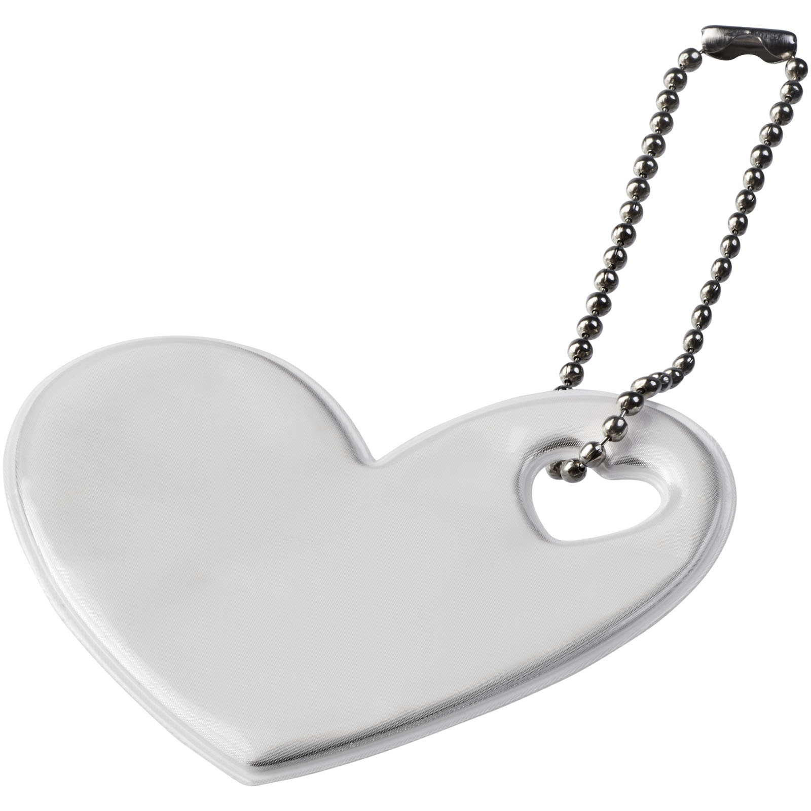 Portachiavi riflettente a forma di cuore