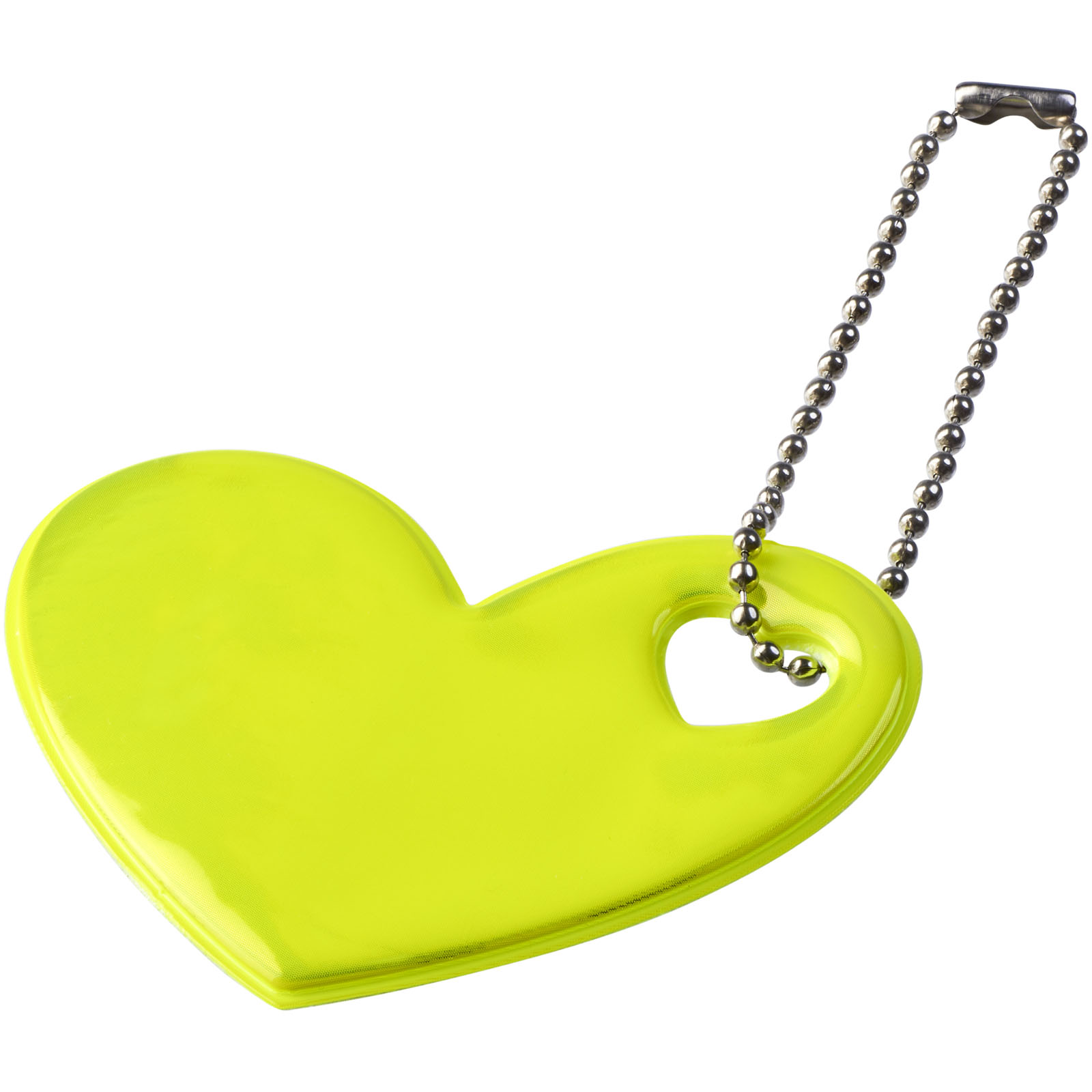Portachiavi riflettente a forma di cuore