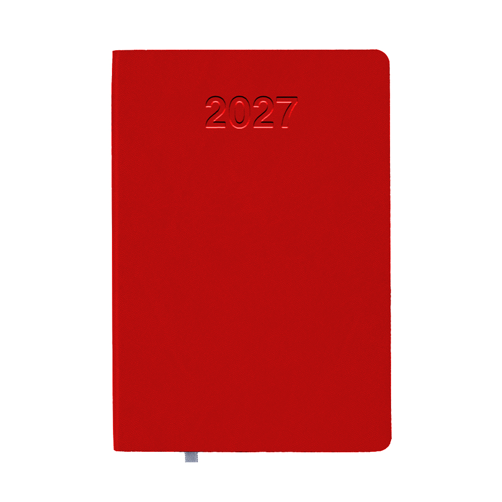 Agenda giornaliera 2027 con copertina flessibile in PU termovirante