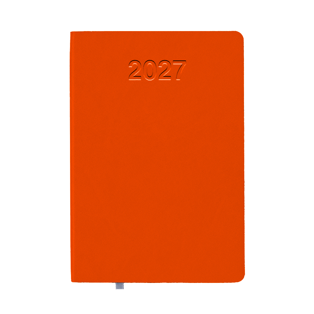 Agenda giornaliera 2027 con copertina flessibile in PU termovirante