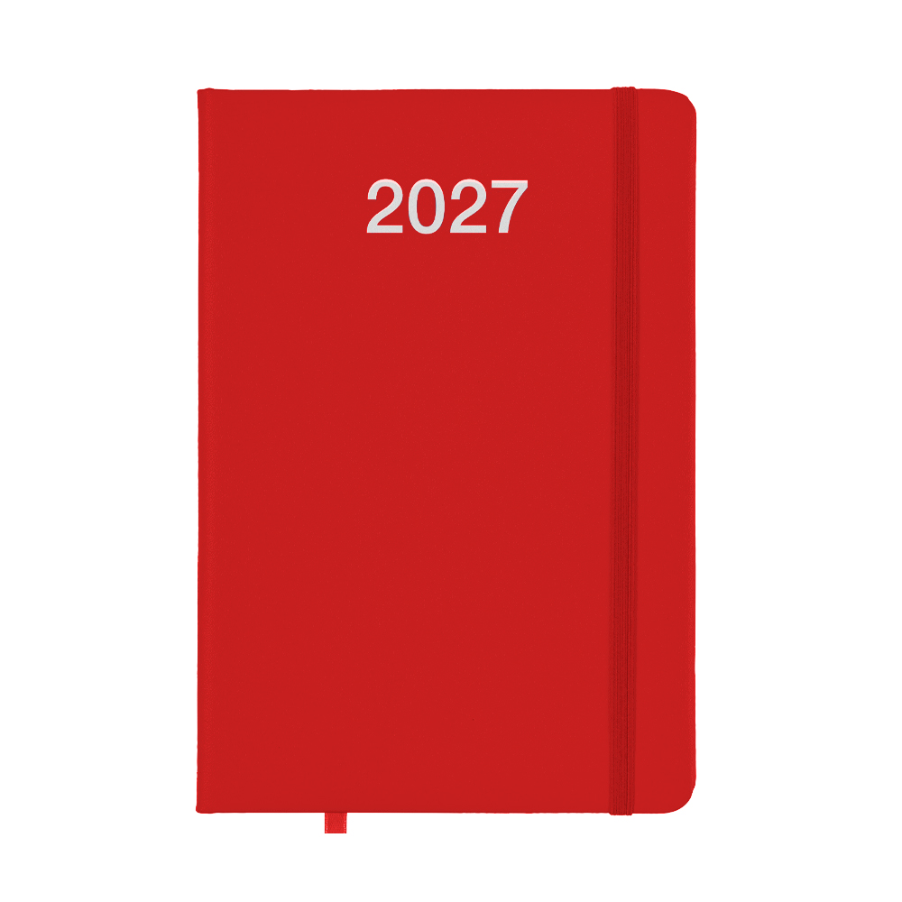 Agenda giornaliera 2027 con copertina rigida in PU