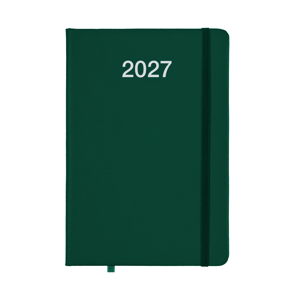 Agenda giornaliera 2027 con copertina rigida in PU