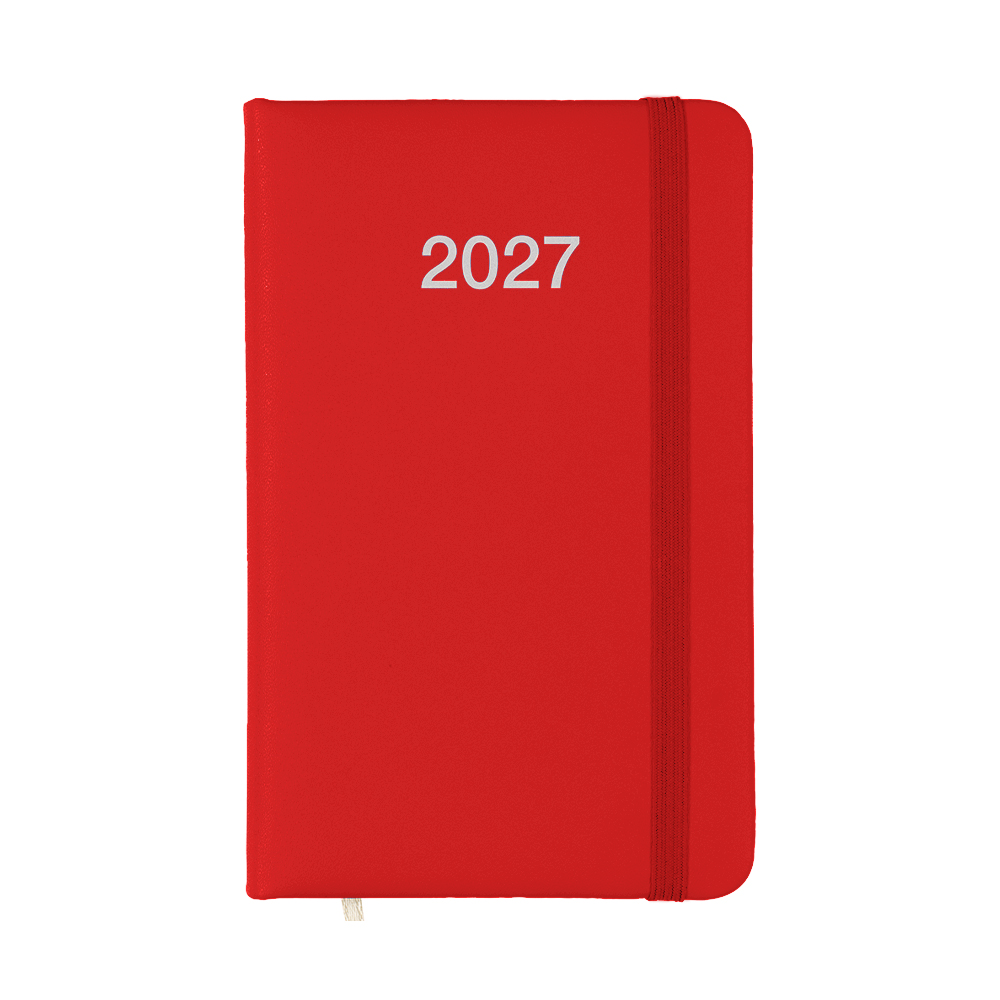 Agenda tascabile settimanale 2027 con copertina rigida in PU