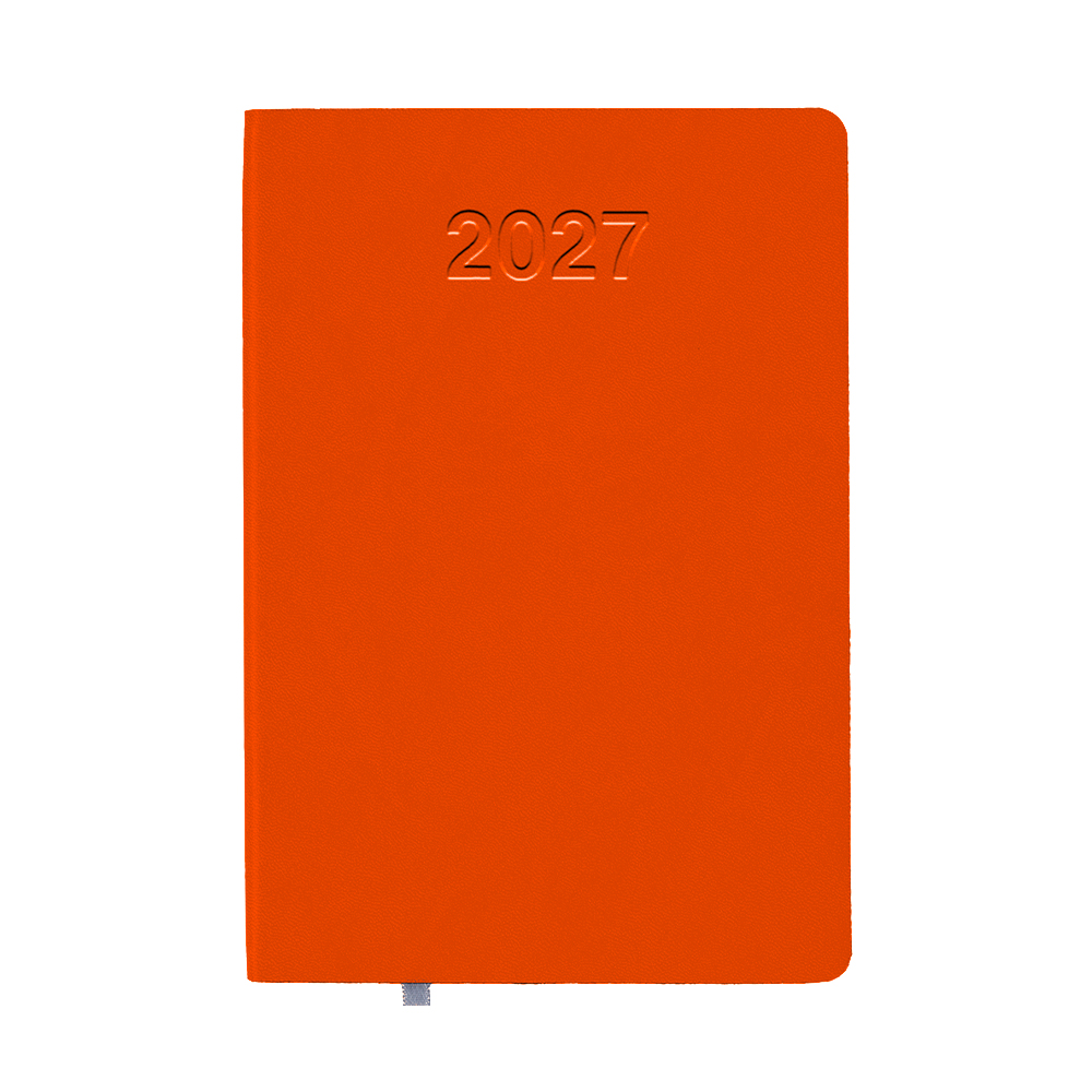 Agenda giornaliera 2027 con copertina flessibile in PU termovirante