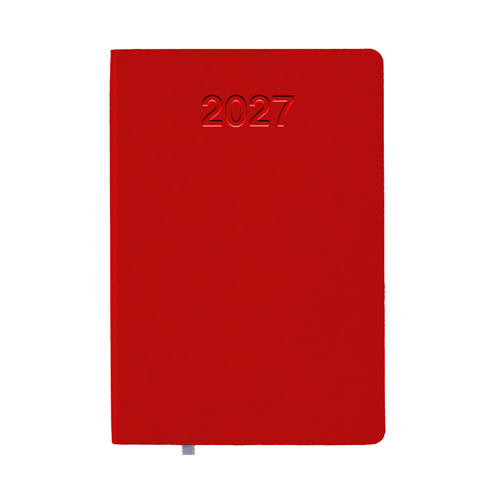 Agenda settimanale 2027 con copertina flessibile in PU termovirante
