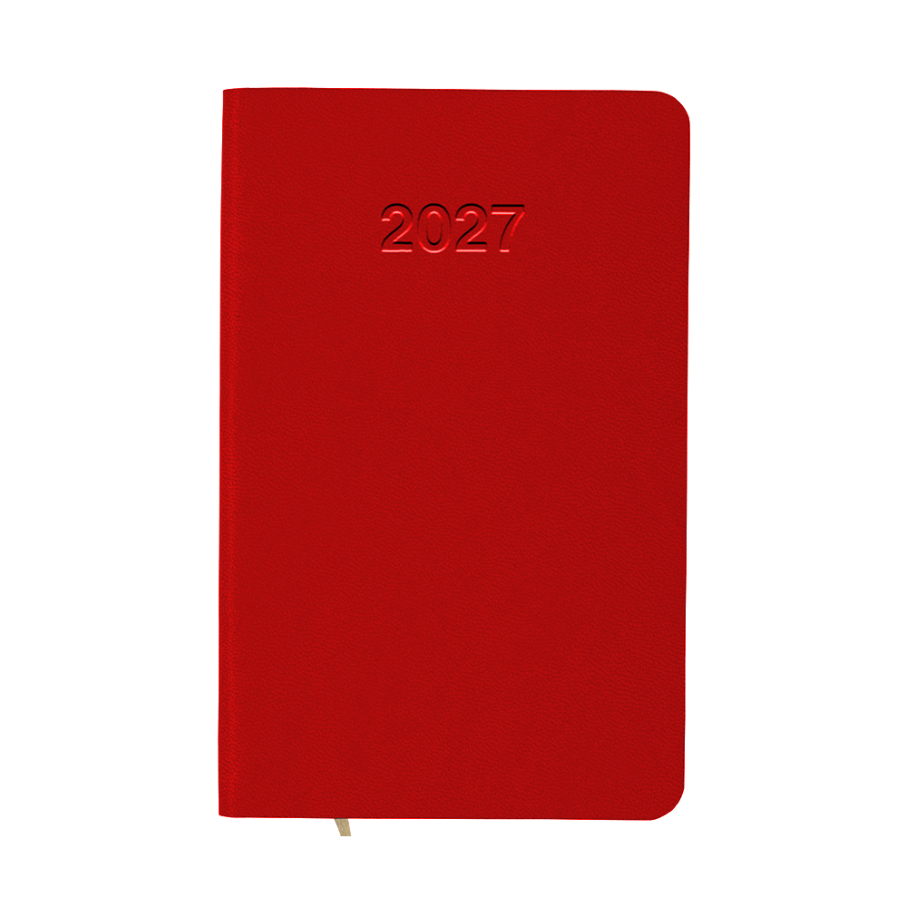Agenda tascabile settimanale 2027 con copertina flessibile in PU termovirante