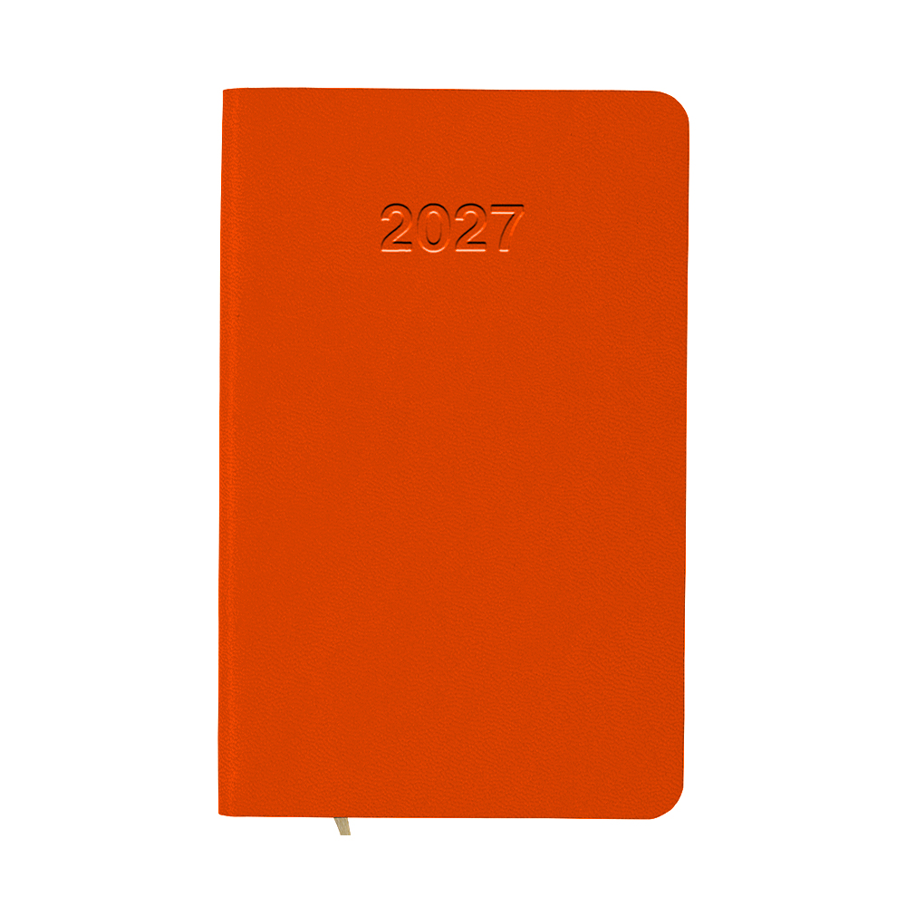Agenda tascabile settimanale 2027 con copertina flessibile in PU termovirante