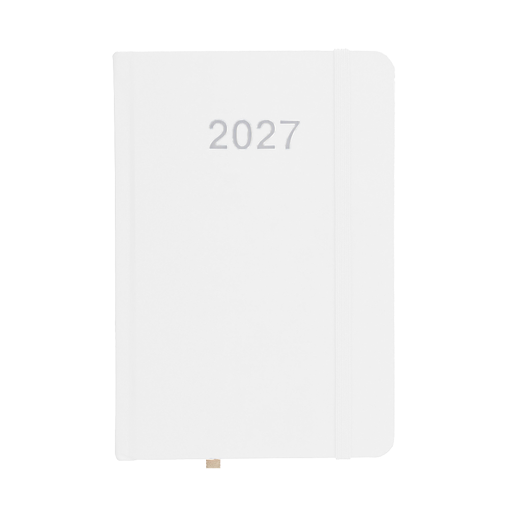 Agenda giornaliera 2027, copertina rigida in cartoncino laminato