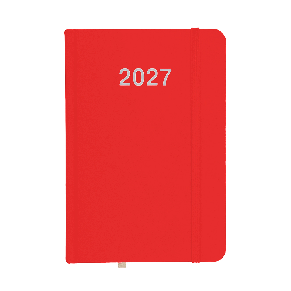 Agenda giornaliera 2027, copertina rigida in cartoncino laminato