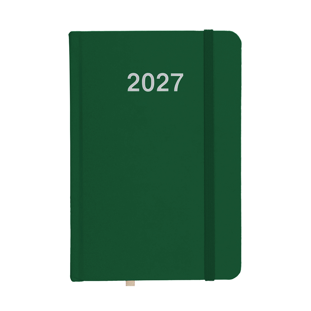 Agenda giornaliera 2027, copertina rigida in cartoncino laminato