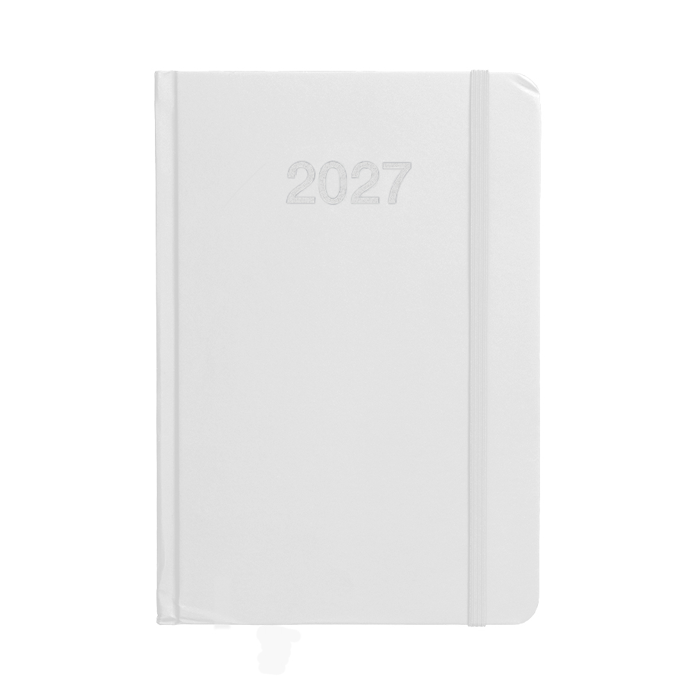 Agenda giornaliera 2027, copertina rigida in cartoncino laminato