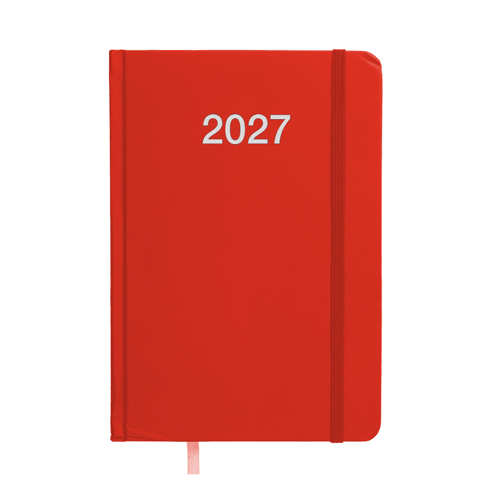 Agenda giornaliera 2027, copertina rigida in cartoncino laminato