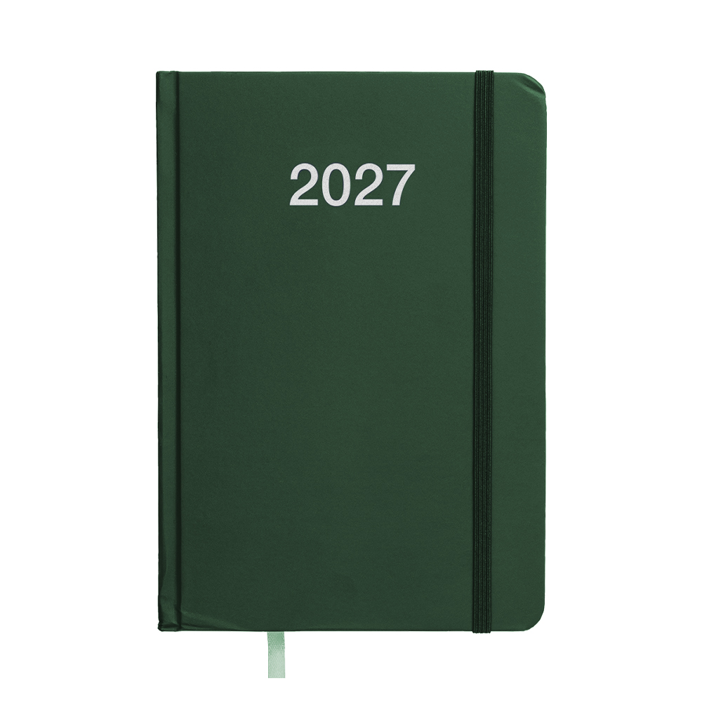 Agenda giornaliera 2027, copertina rigida in cartoncino laminato