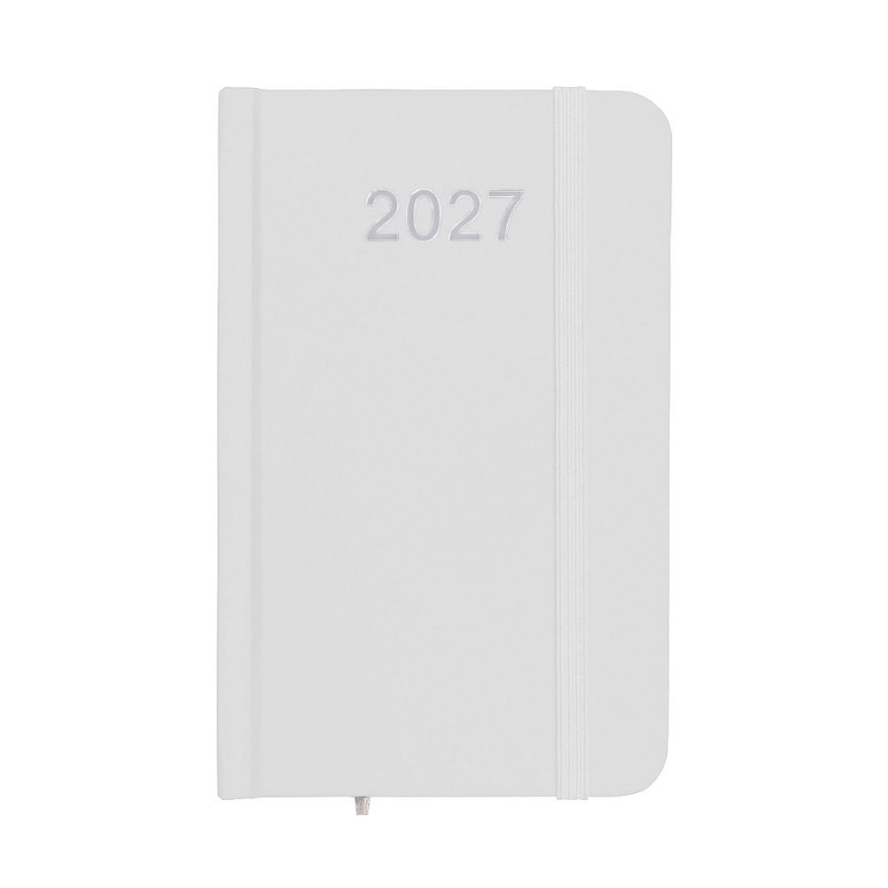 Agenda tascabile settimanale 2027, copertina rigida in cartoncino laminato