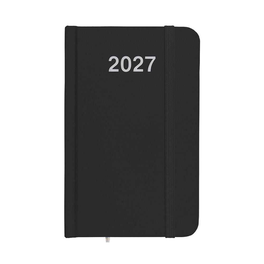 Agenda tascabile settimanale 2027, copertina rigida in cartoncino laminato