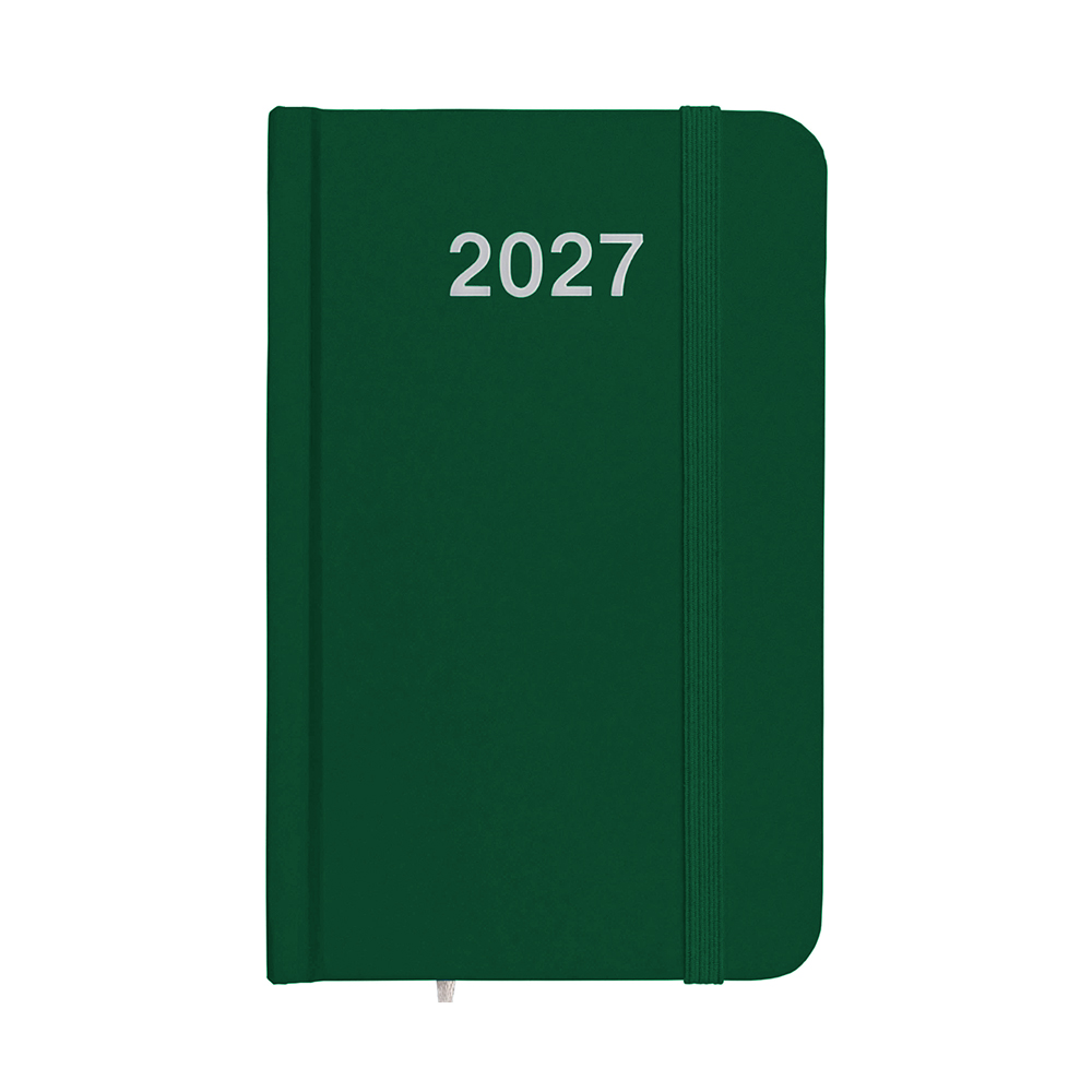 Agenda tascabile settimanale 2027, copertina rigida in cartoncino laminato