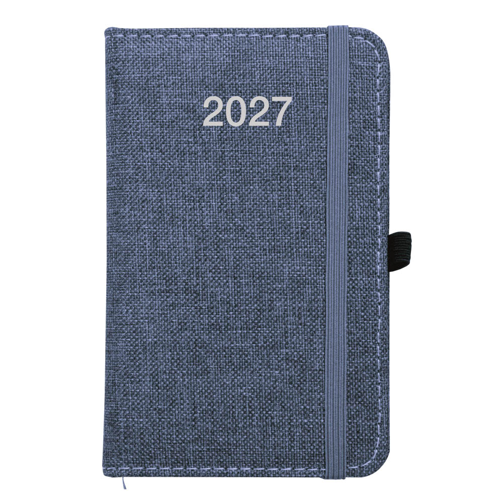 Agenda tascabile settimanale 2027, copertina rigida in PET riciclato con effetto mélange