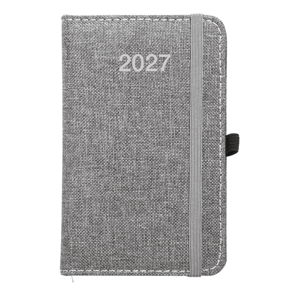 Agenda tascabile settimanale 2027, copertina rigida in PET riciclato con effetto mélange