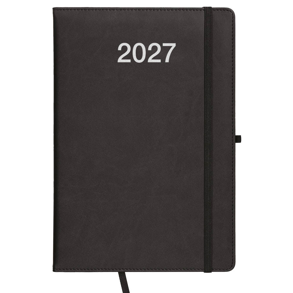 Agenda settimanale 2027, copertina rigida in PU termovirante con impuntura perimetrale