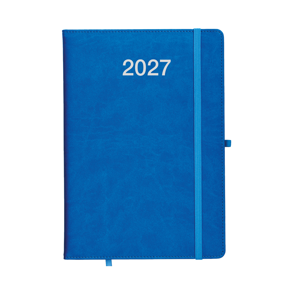 Agenda settimanale 2027, copertina rigida in PU termovirante con impuntura perimetrale