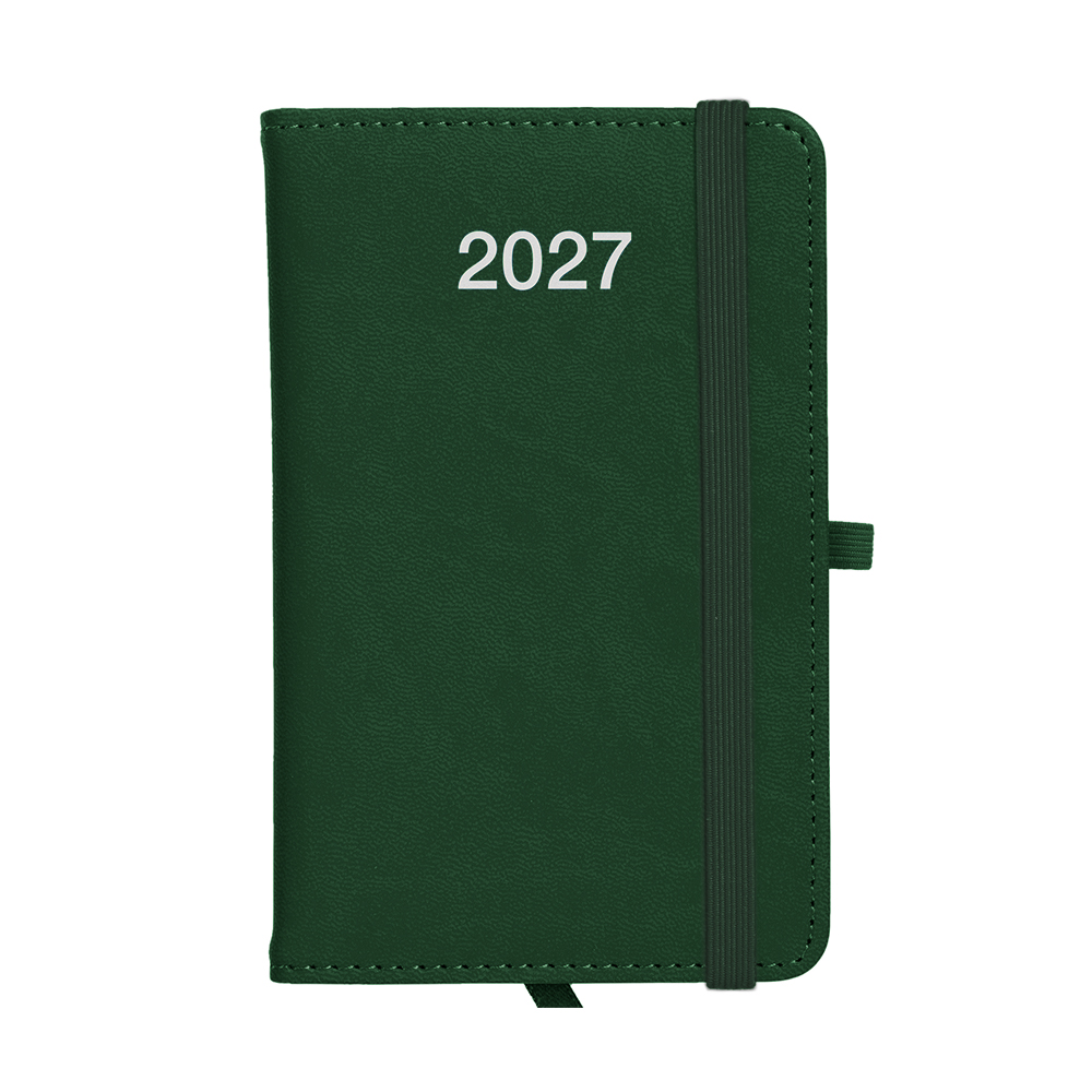Agenda tascabile settimanale 2027, copertina rigida in PU termovirante con impuntura