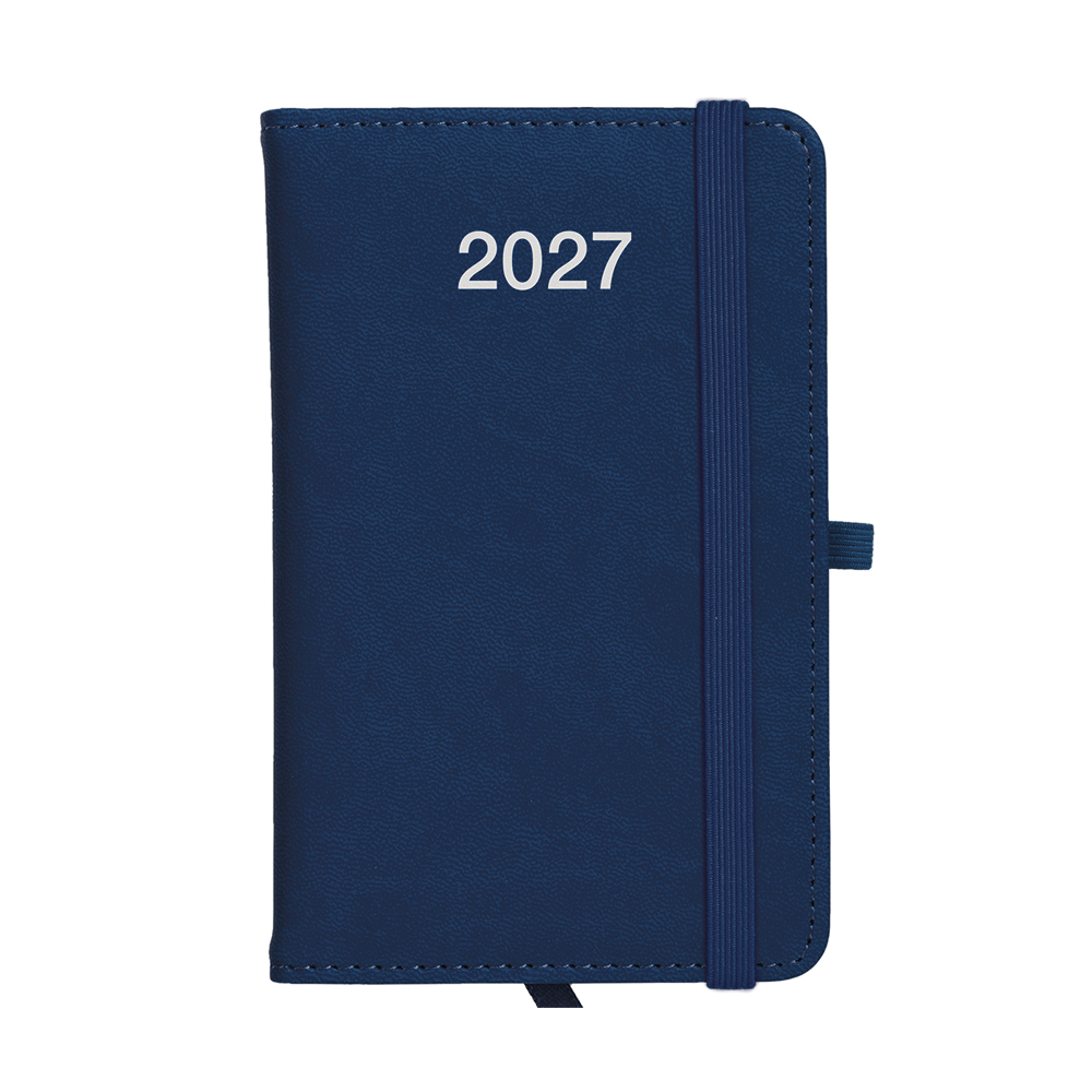 Agenda tascabile settimanale 2027, copertina rigida in PU termovirante con impuntura