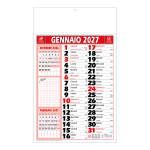 Calendario 2027 da muro mensile bicolore, 12 fogli, su carta...