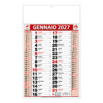 Calendario 2027 da muro mensile bicolore, 12 fogli, su carta...