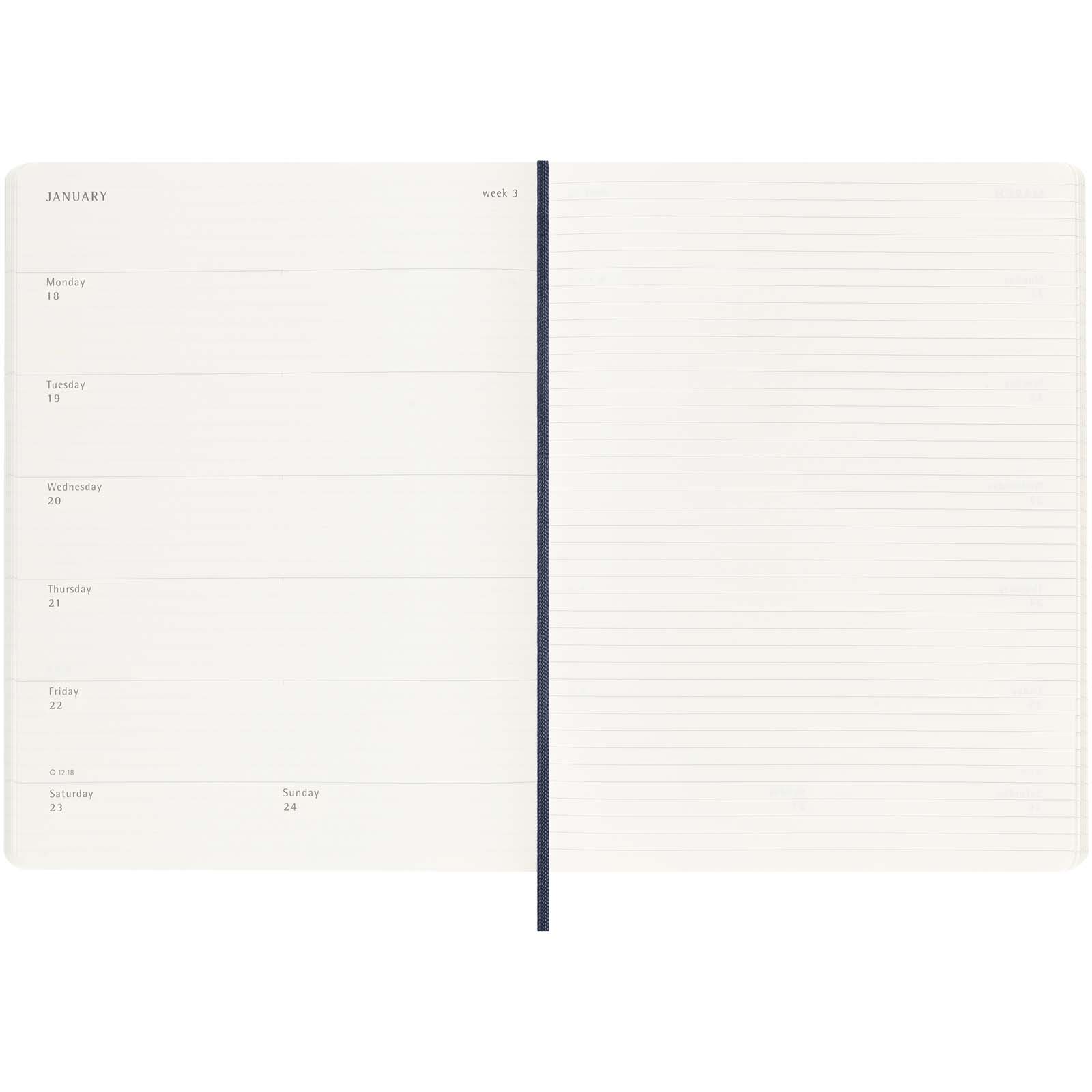 Blocco note 12 mesi formato XL con copertina morbida Moleskine