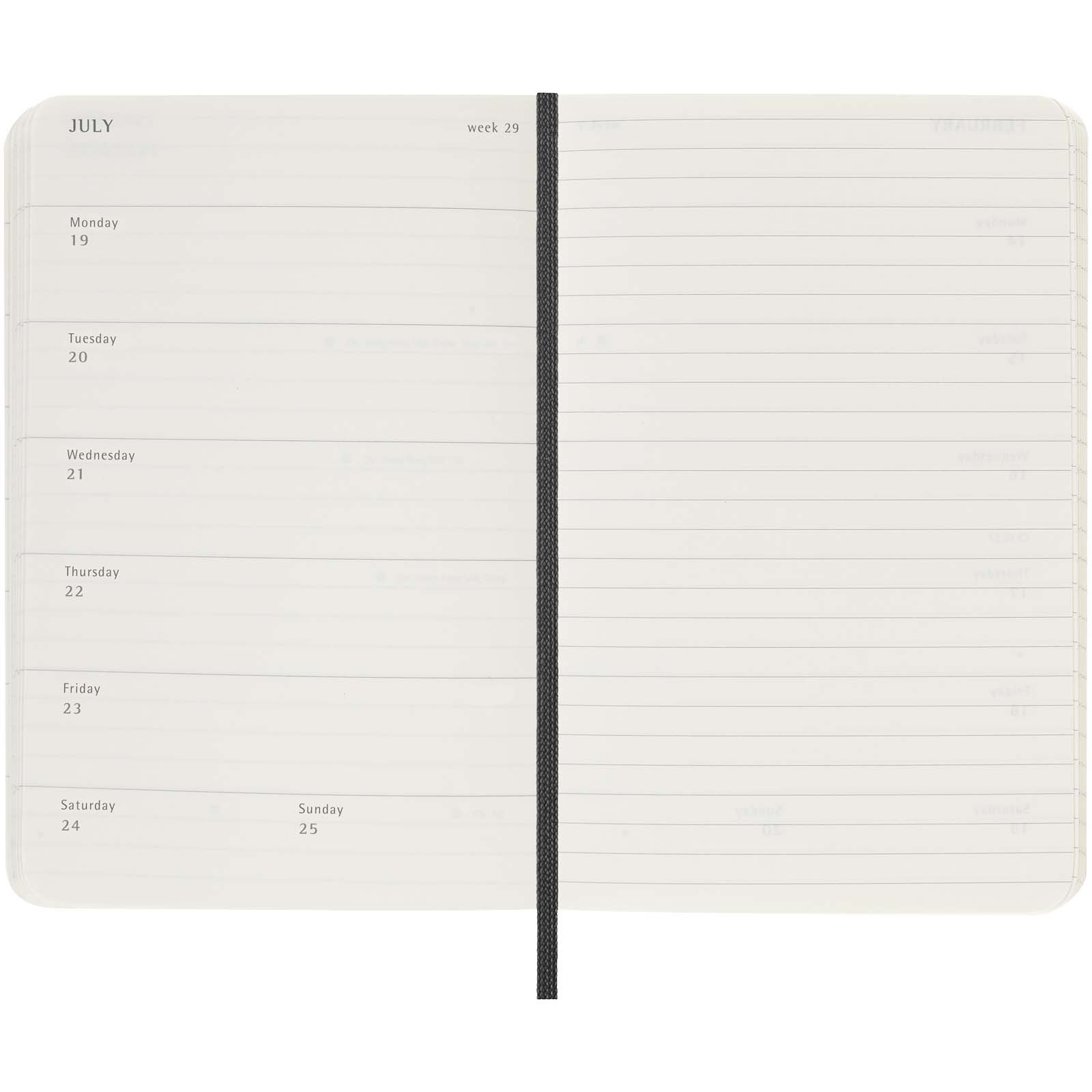 Agenda settimanale tascabile 12 mesi con copertina morbida Moleskine