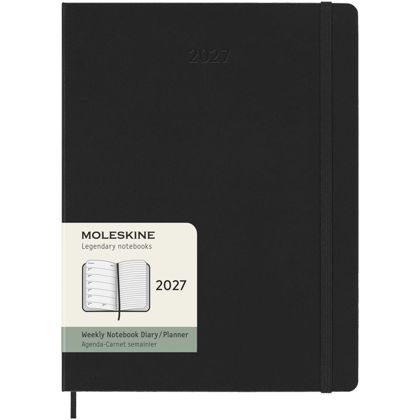 Agenda settimanale 12 mesi XL con copertina rigida Moleskine