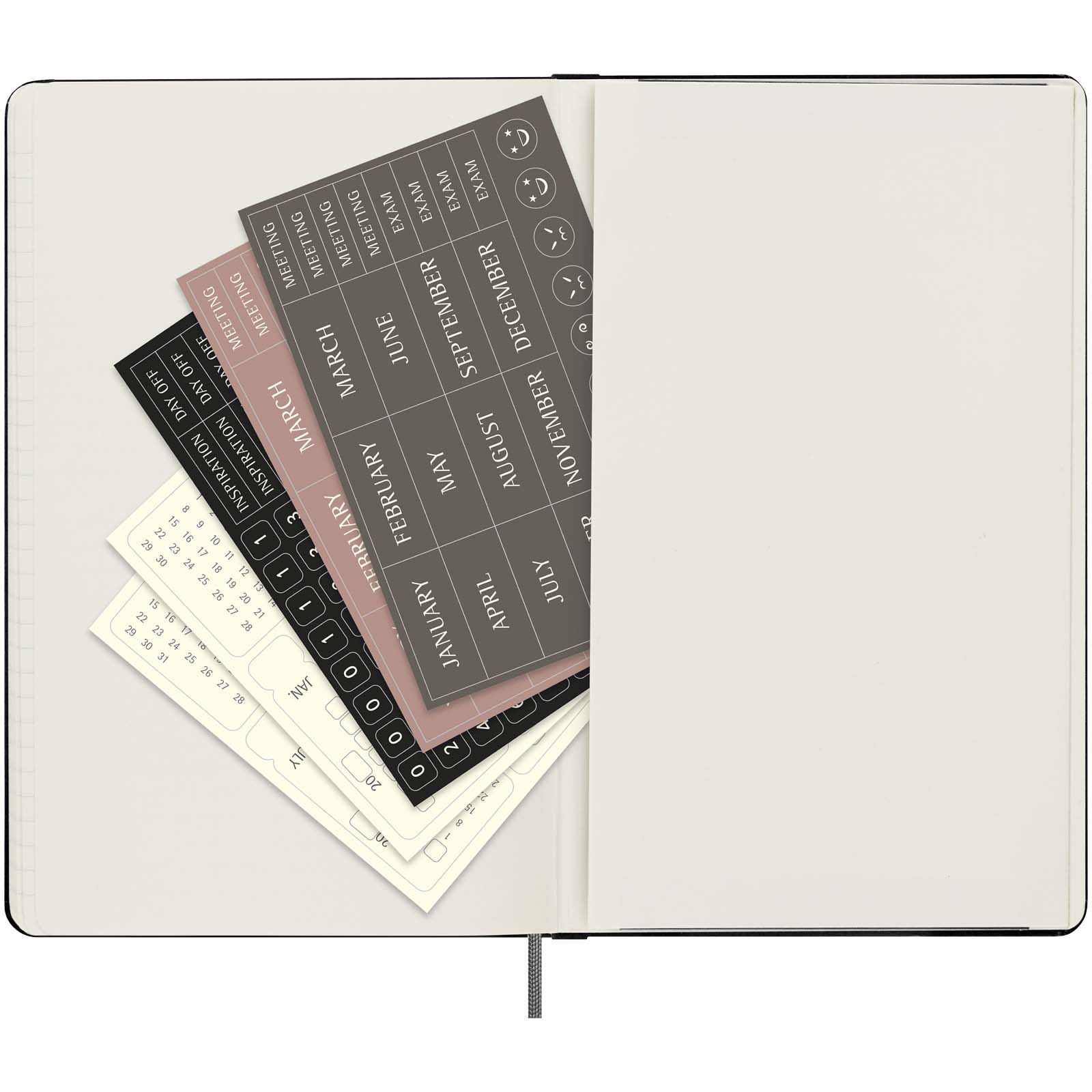 Agenda settimanale formato L con copertina rigida e senza data Moleskine