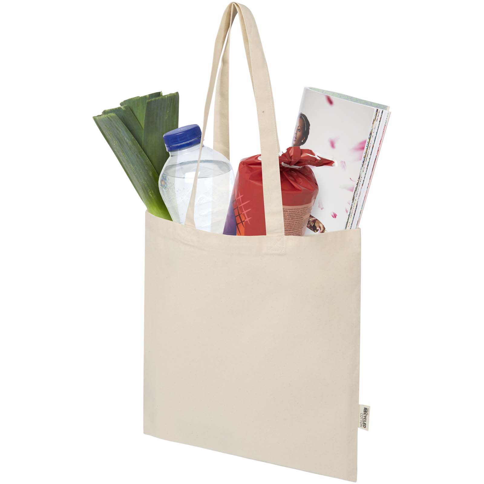 Tote bag in cotone riciclato certificato GRS da 140 g/m² Madras Blend - 7L