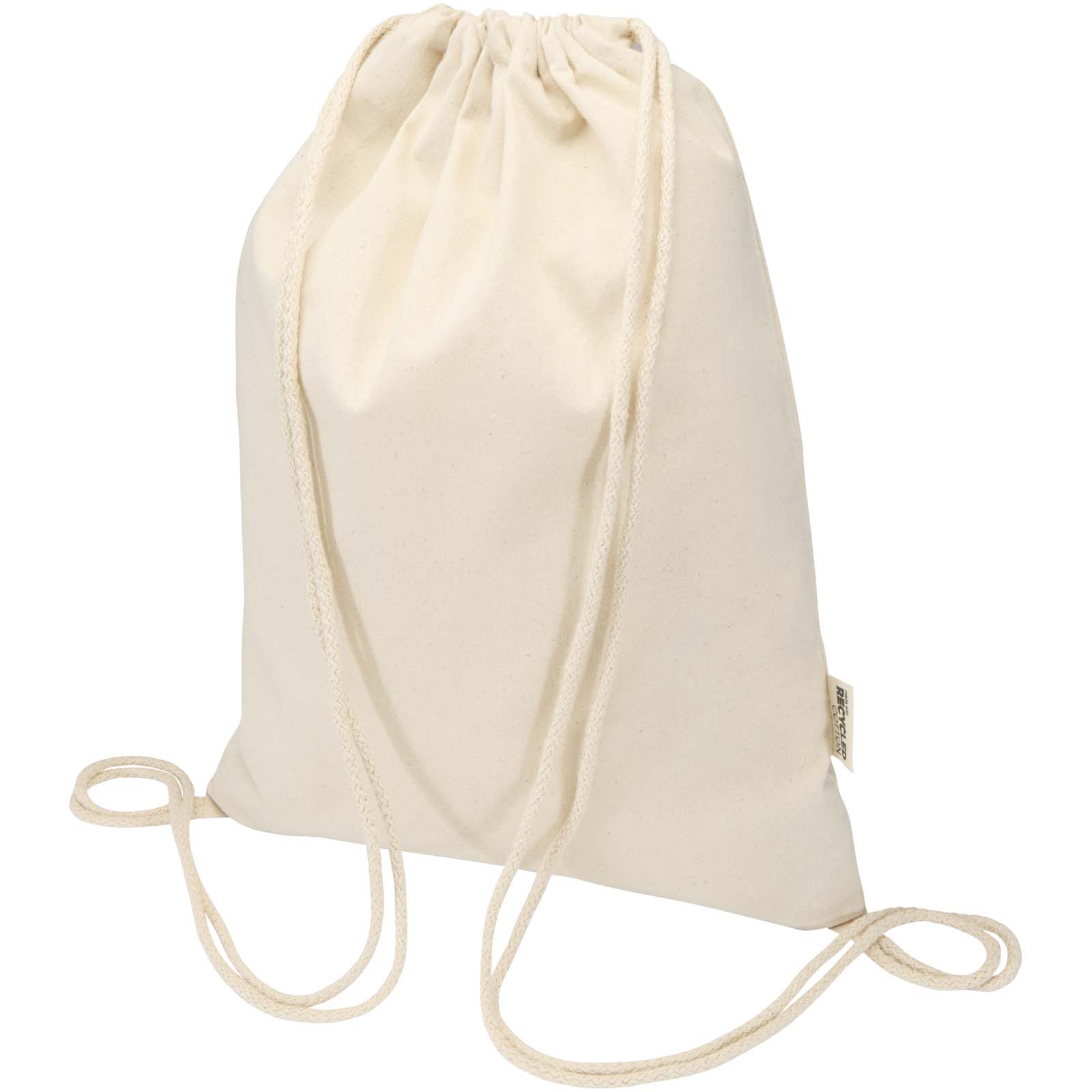 Borsa con cordoncino  in materiale riciclato GRS da 140 g/m² Oregon Blend - 5L