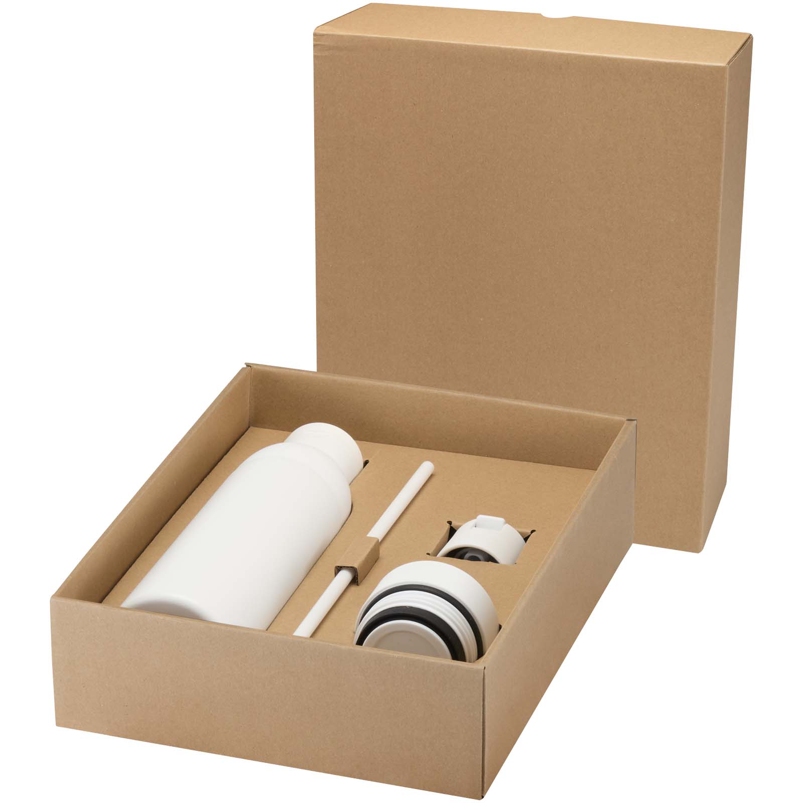 Borraccia in acciaio inossidabile riciclato certificato RCS a doppia parete da 650 ml con set di coperchi da 3 pezzi Illuminate