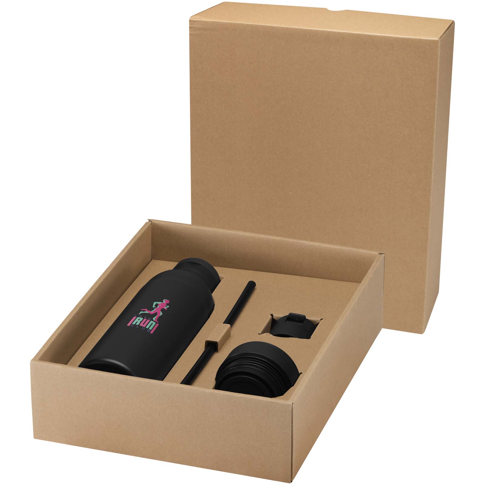 Borraccia in acciaio inossidabile riciclato certificato RCS a doppia parete da 650 ml con set di coperchi da 3 pezzi Illuminate