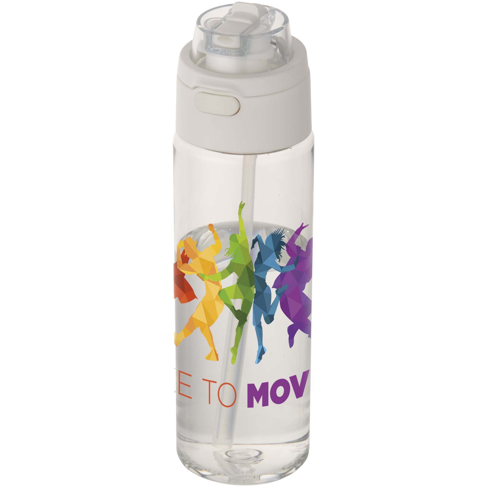 Borraccia in plastica riciclata RCS con tappo a doppia funzione e cannuccia a scatto da 700 ml Theron