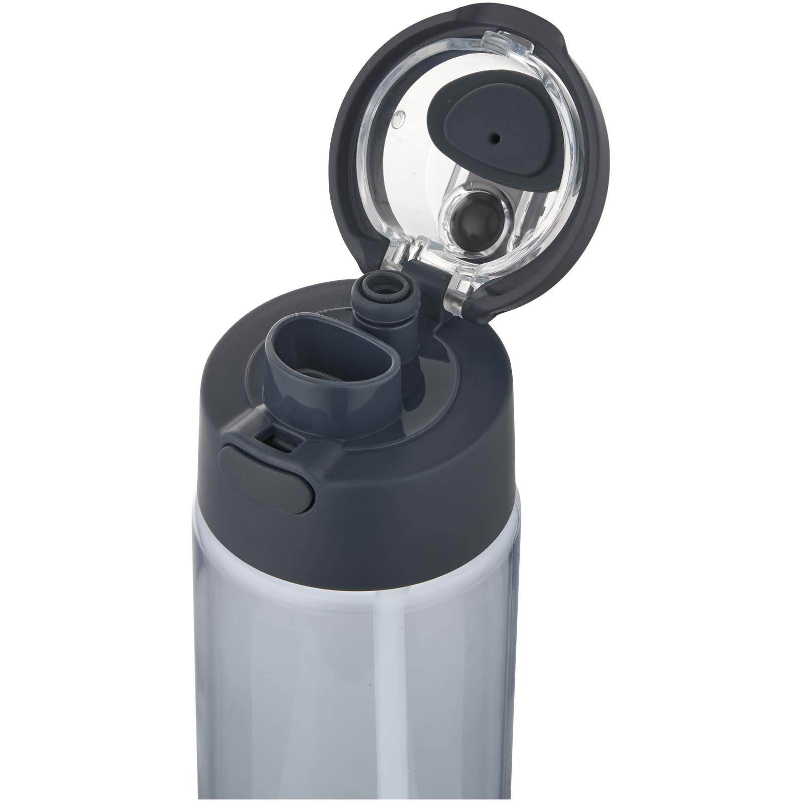 Borraccia in plastica riciclata RCS con tappo a doppia funzione e cannuccia a scatto da 700 ml Theron