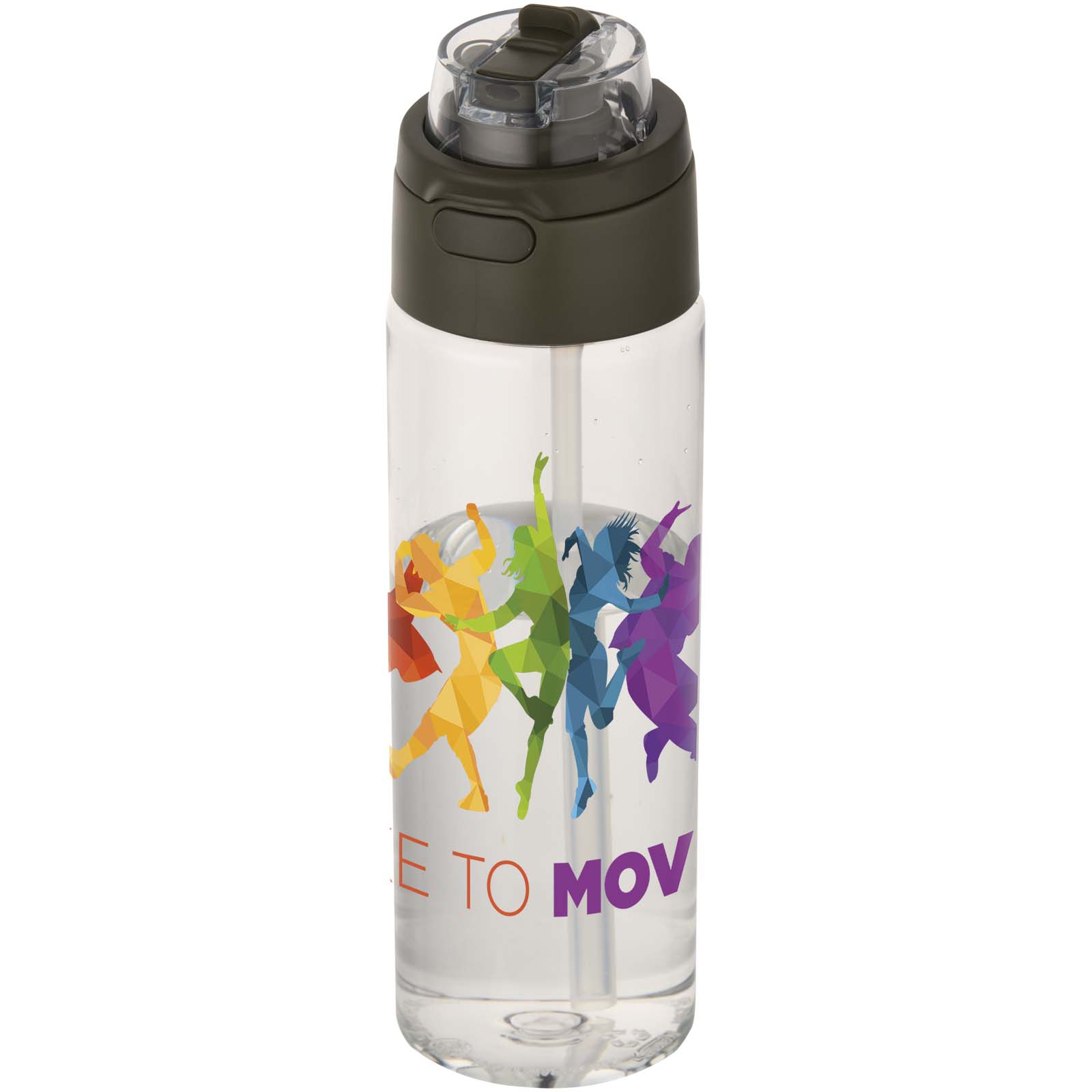 Borraccia in plastica riciclata RCS con tappo a doppia funzione e cannuccia a scatto da 700 ml Theron