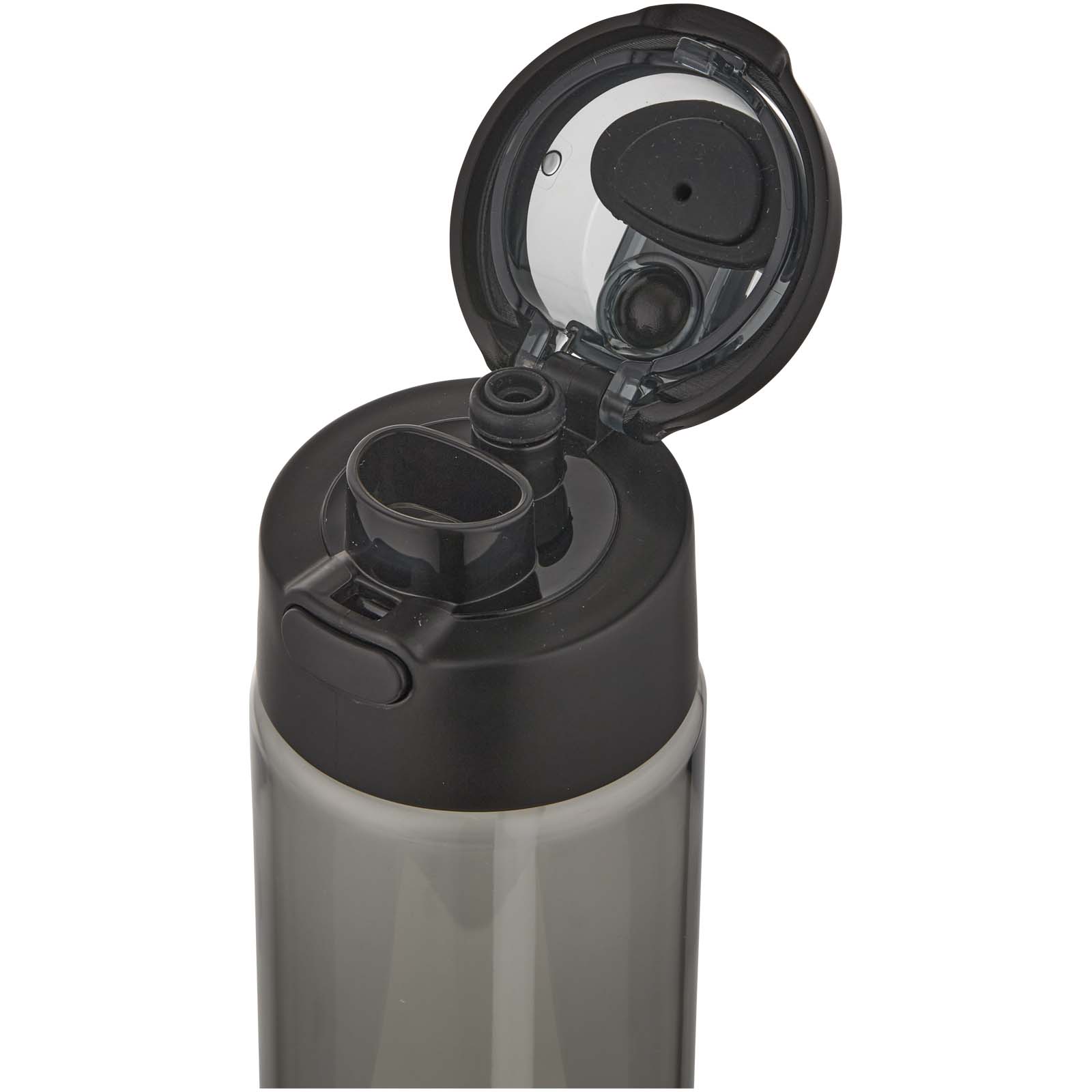 Borraccia in plastica riciclata RCS con tappo a doppia funzione e cannuccia a scatto da 700 ml Theron
