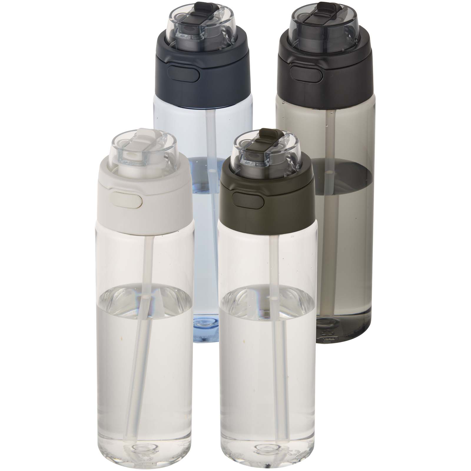 Borraccia in plastica riciclata RCS con tappo a doppia funzione e cannuccia a scatto da 700 ml Theron
