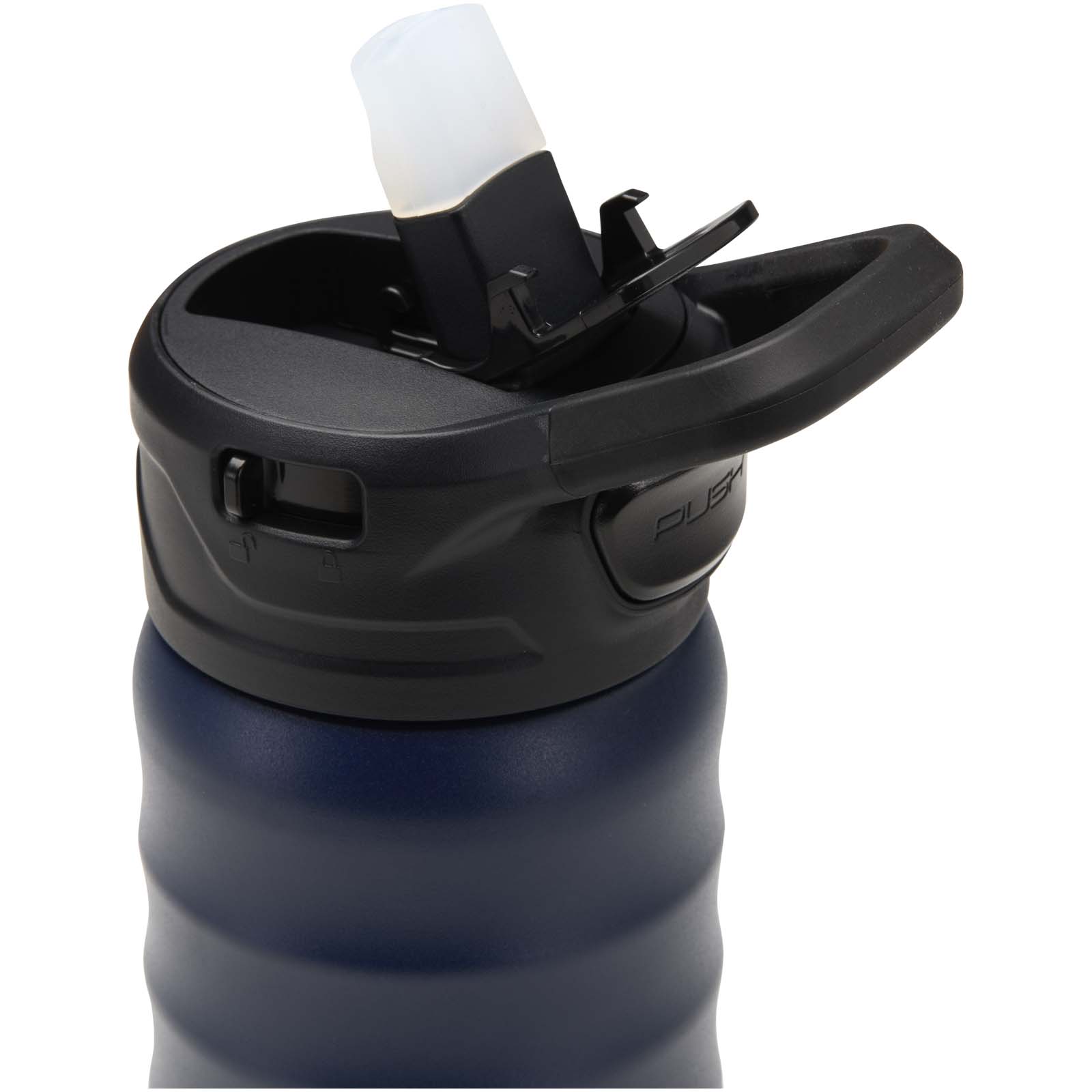 Borraccia sportiva in acciaio inossidabile a doppia parete riciclato RCS con cannuccia ribaltabile d 350 ml Knox