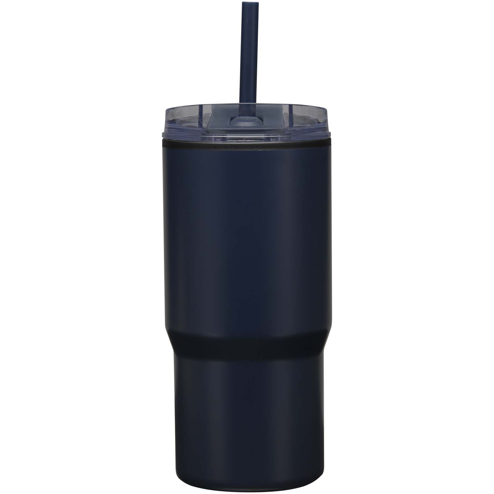 Bicchiere termico in materiale riciclato RCS a doppia parete con cannuccia da 540 ml Westin