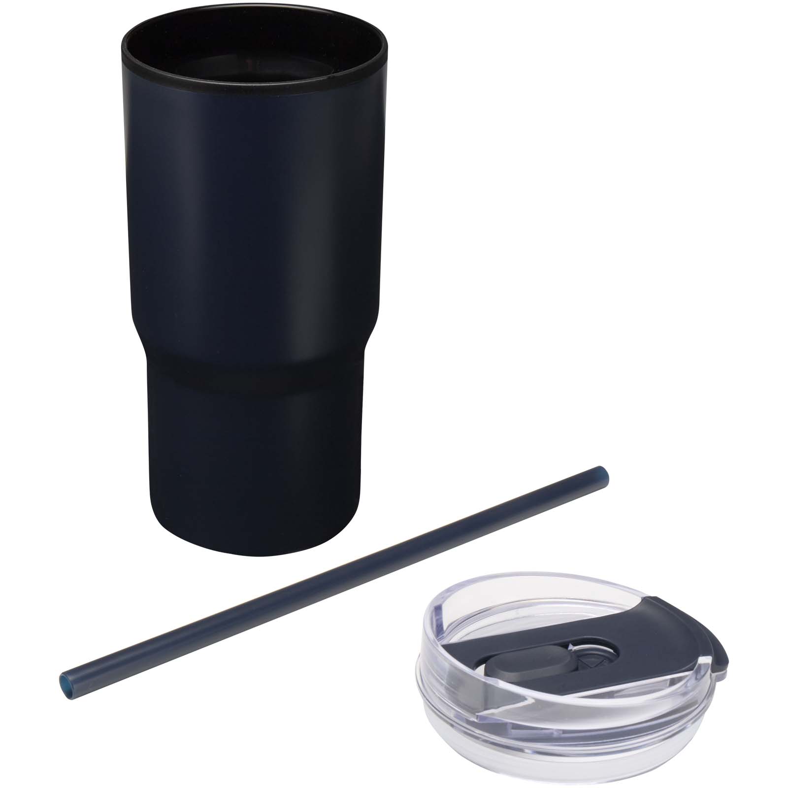 Bicchiere termico in materiale riciclato RCS a doppia parete con cannuccia da 540 ml Westin